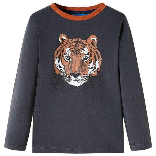 Kinder-Langarmshirt Anthracite 92