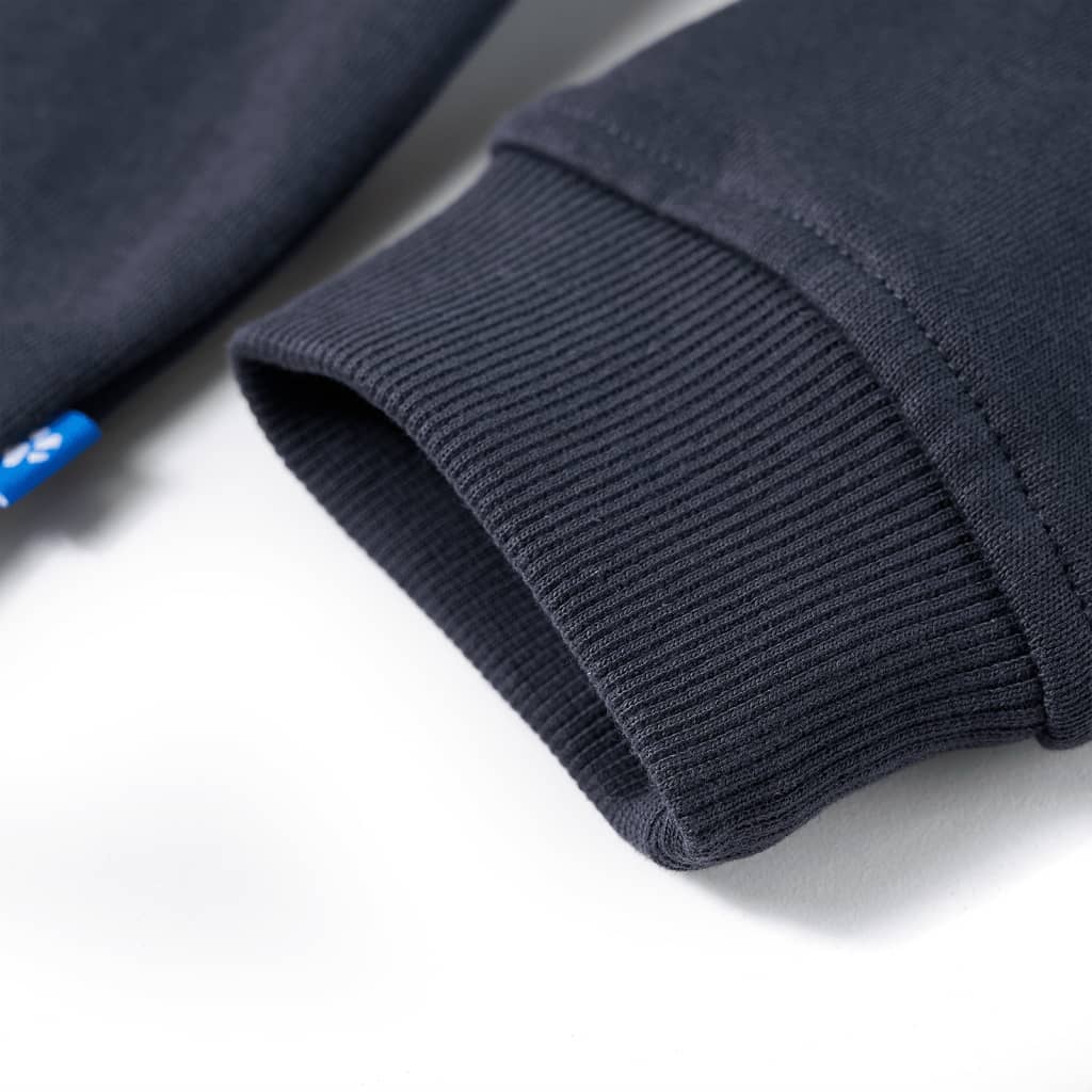 Sweat à capuche enfant demi-zip Anthracite Cognac 104