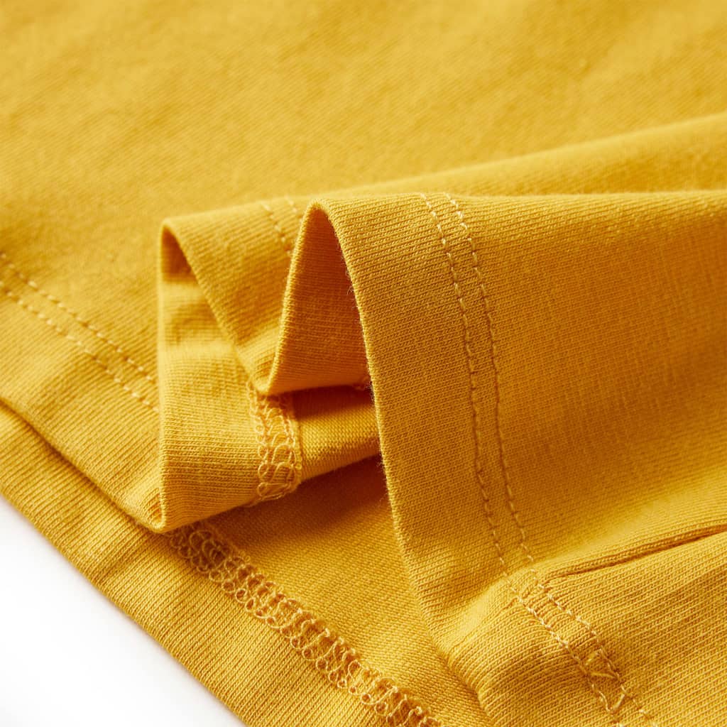 Kids' Long-Sleeve Shirt Dark Ochre 140