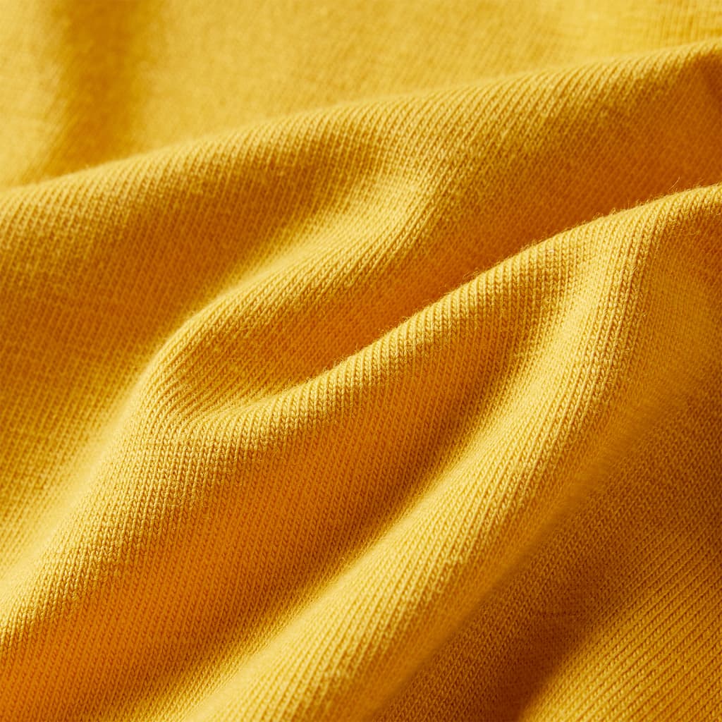 Kids' Long-Sleeve Shirt Dark Ochre 140