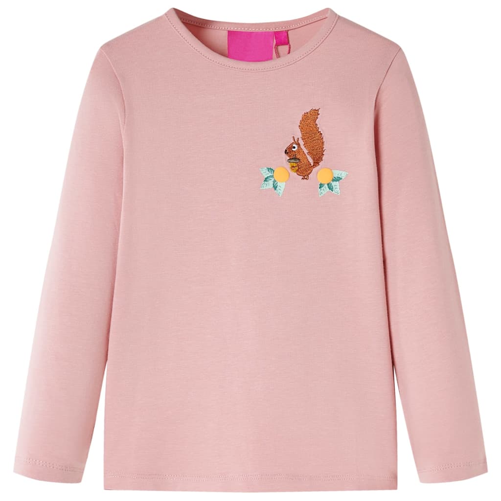 Girls' Long-Sleeved T-Shirt Light Pink 104