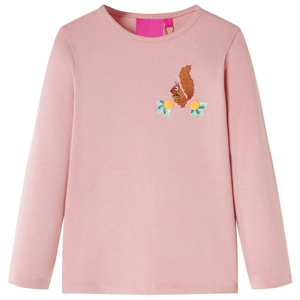 Kids' Long-Sleeve Shirt Light Pink 128
