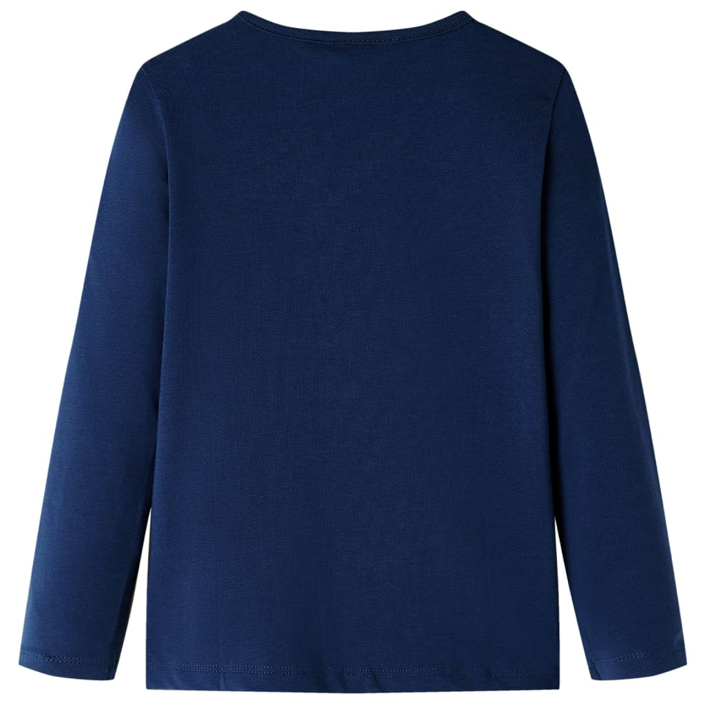 Kids' Long-Sleeve Shirt Navy Blue 116