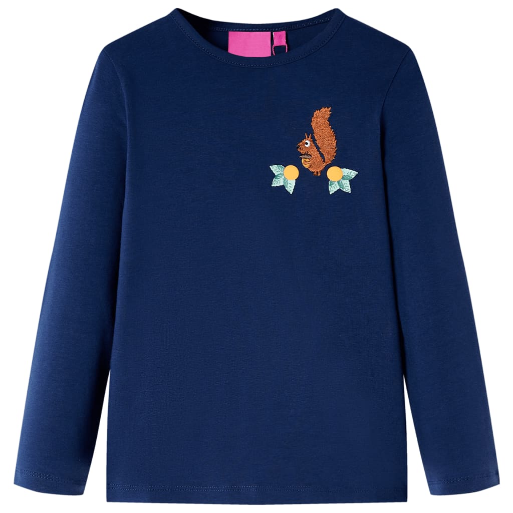 T-shirt manches longues enfant marine 128
