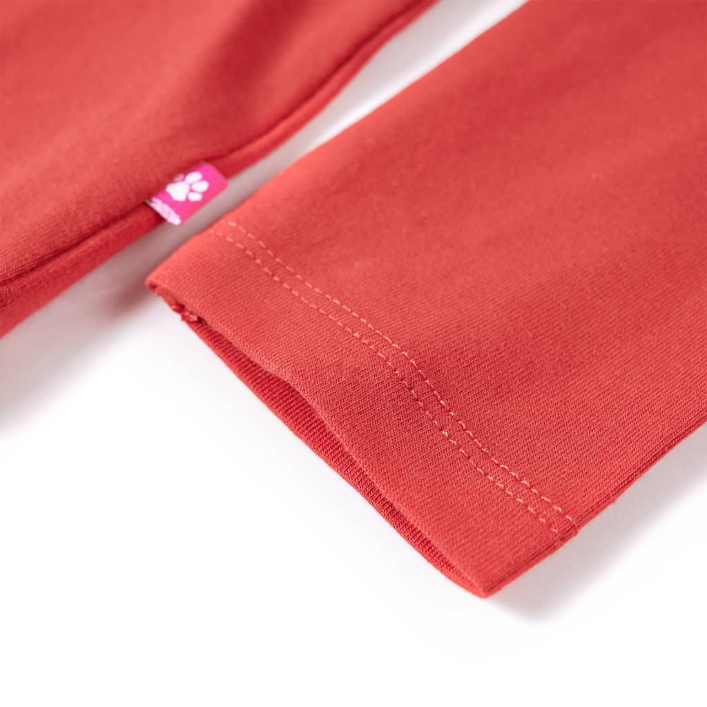 Kids' Long-Sleeved Shirt Dark Red 92