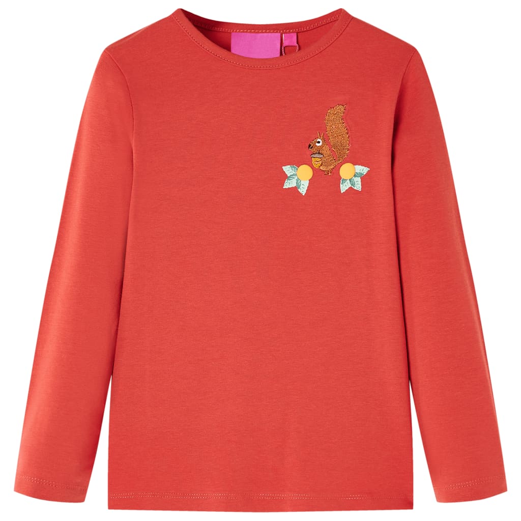 T-shirt manches longues enfant Rouge foncé 116