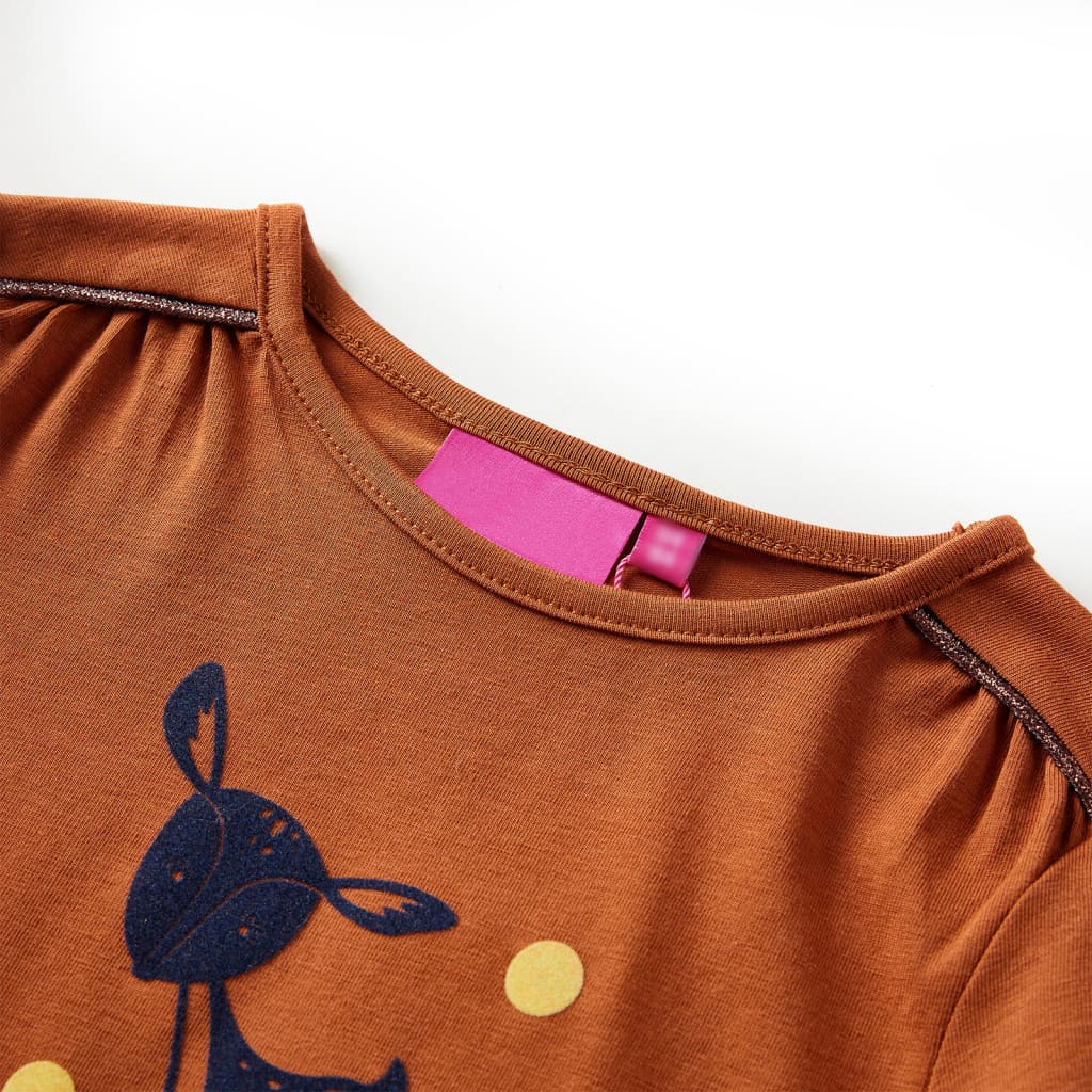 T-shirt à manches longues enfant cognac 116