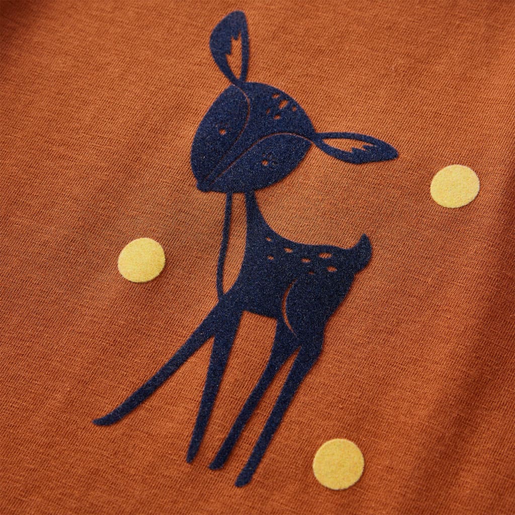 T-shirt à manches longues enfant cognac 116
