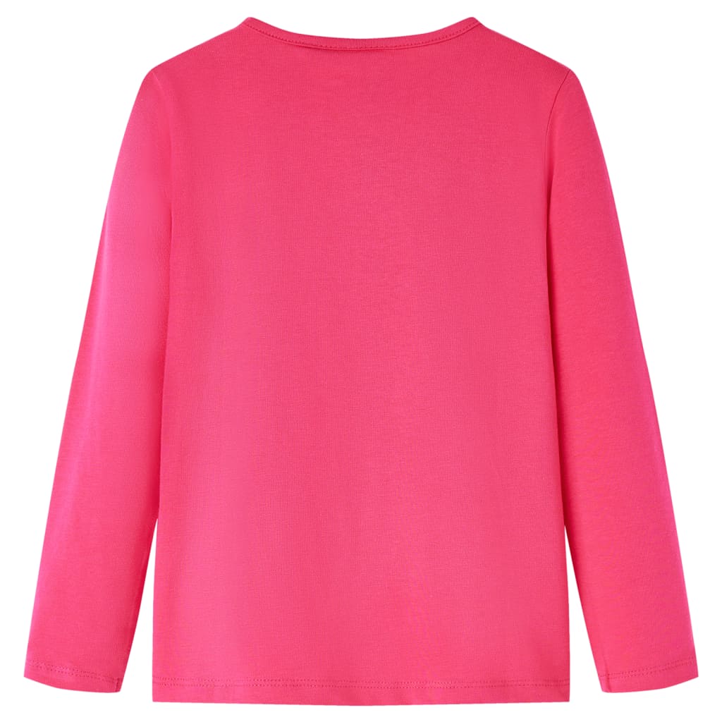 T-shirt manches longues enfant rose vif 104