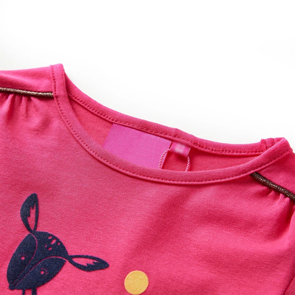 T-shirt manches longues enfant rose vif 104