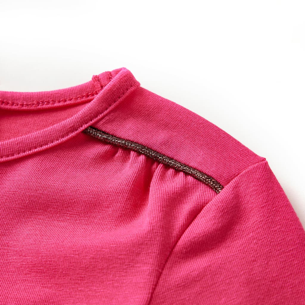 T-shirt manches longues enfant rose vif 104
