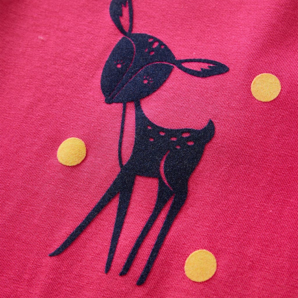 T-shirt à manches longues enfant rose vif 116