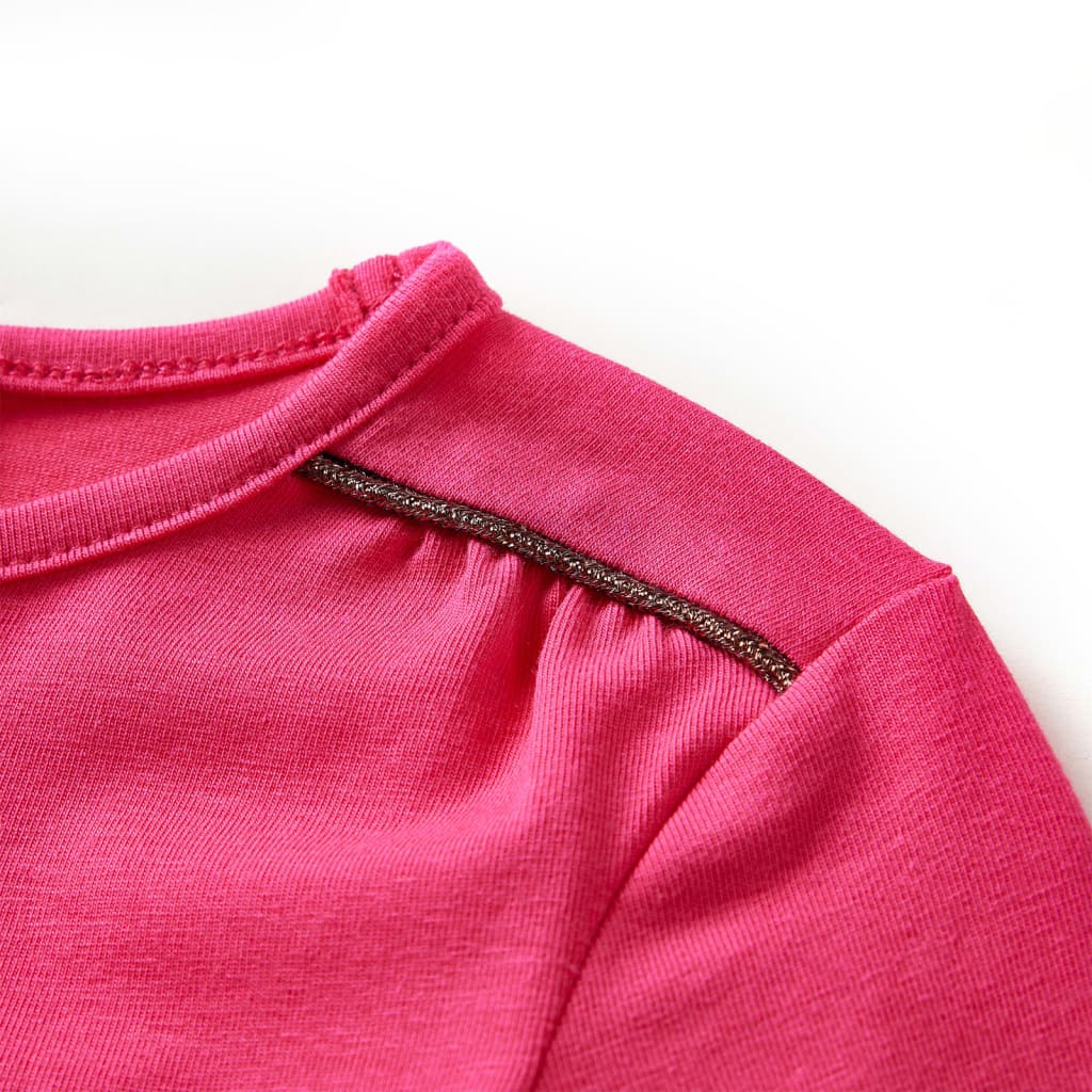 T-shirt à manches longues enfant rose vif 116