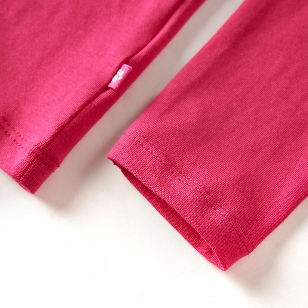 T-shirt à manches longues enfant rose vif 116