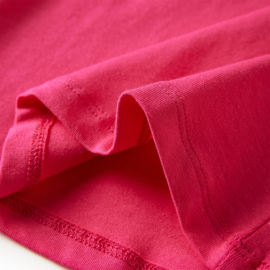Kinder-Langarmshirt Knallrosa 140