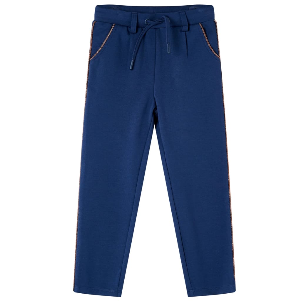 Pantalon enfant avec cordon de serrage bleu marine 116