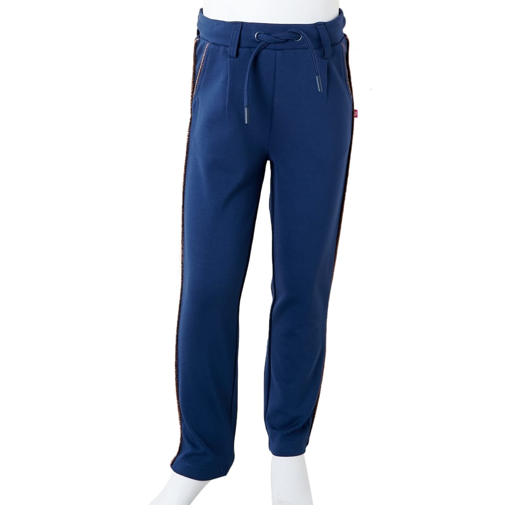 Pantalon enfant avec cordon de serrage bleu marine 116