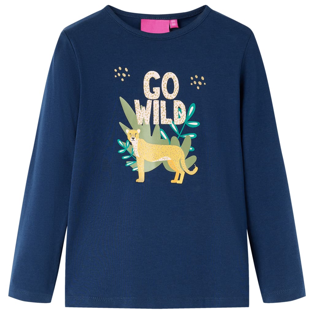 T-shirt manches longues enfant marine 128