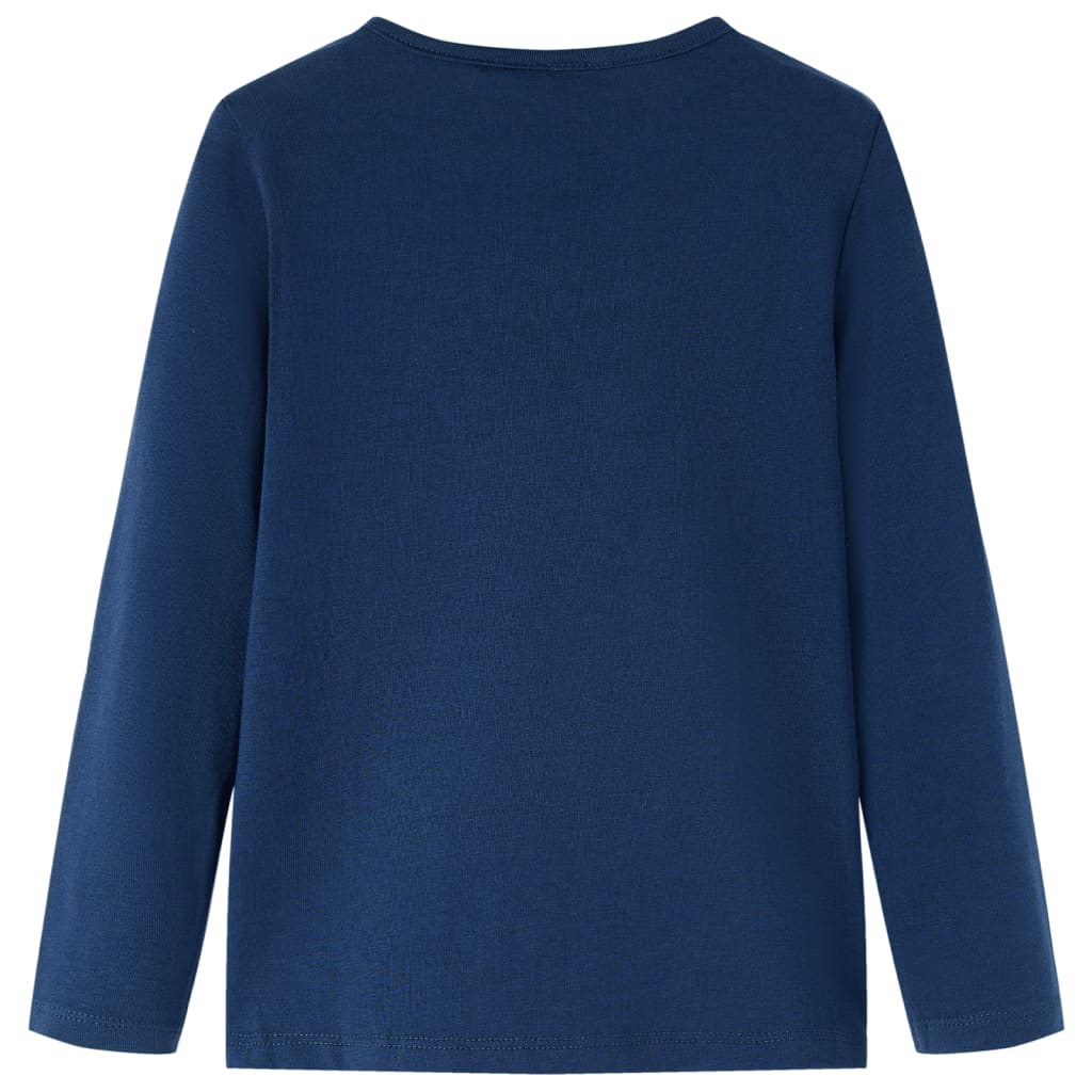 Kinder-Langarmshirt Marineblau 140