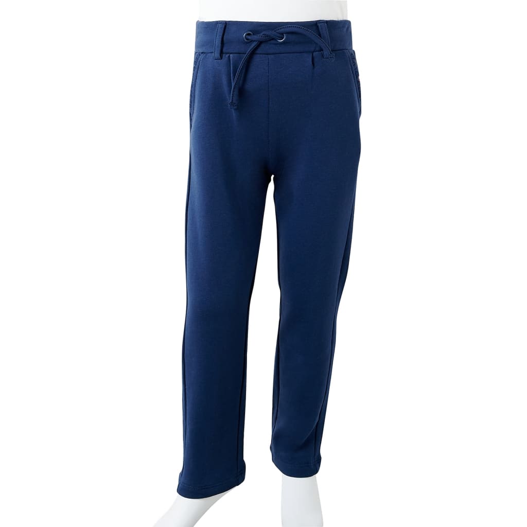 Pantalon d'enfant avec cordon de serrage bleu marine 92