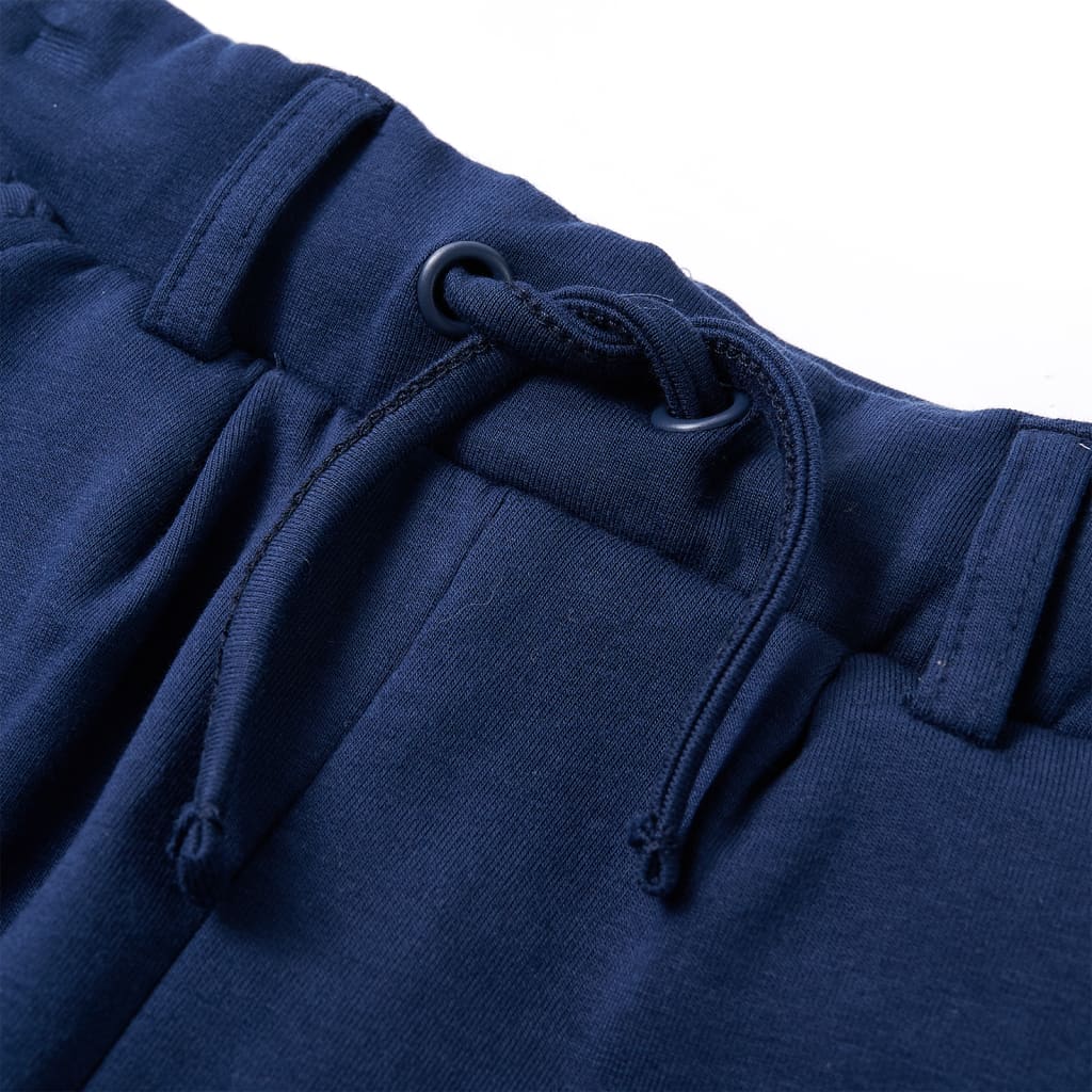 Kids' drawstring trousers navy blue 140