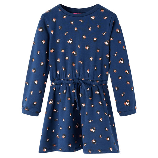 Kids' Long-Sleeve Dress Navy 104