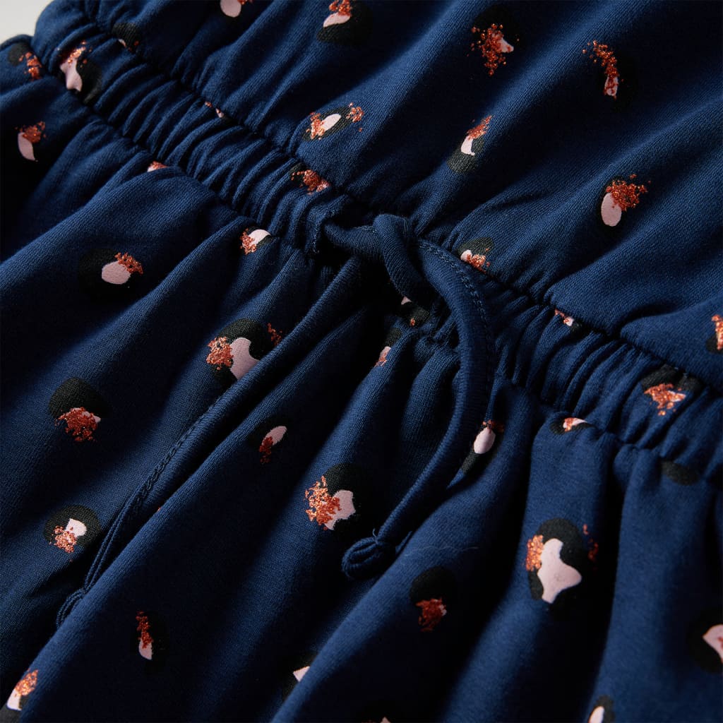 Robe enfant manches longues bleu marine 116