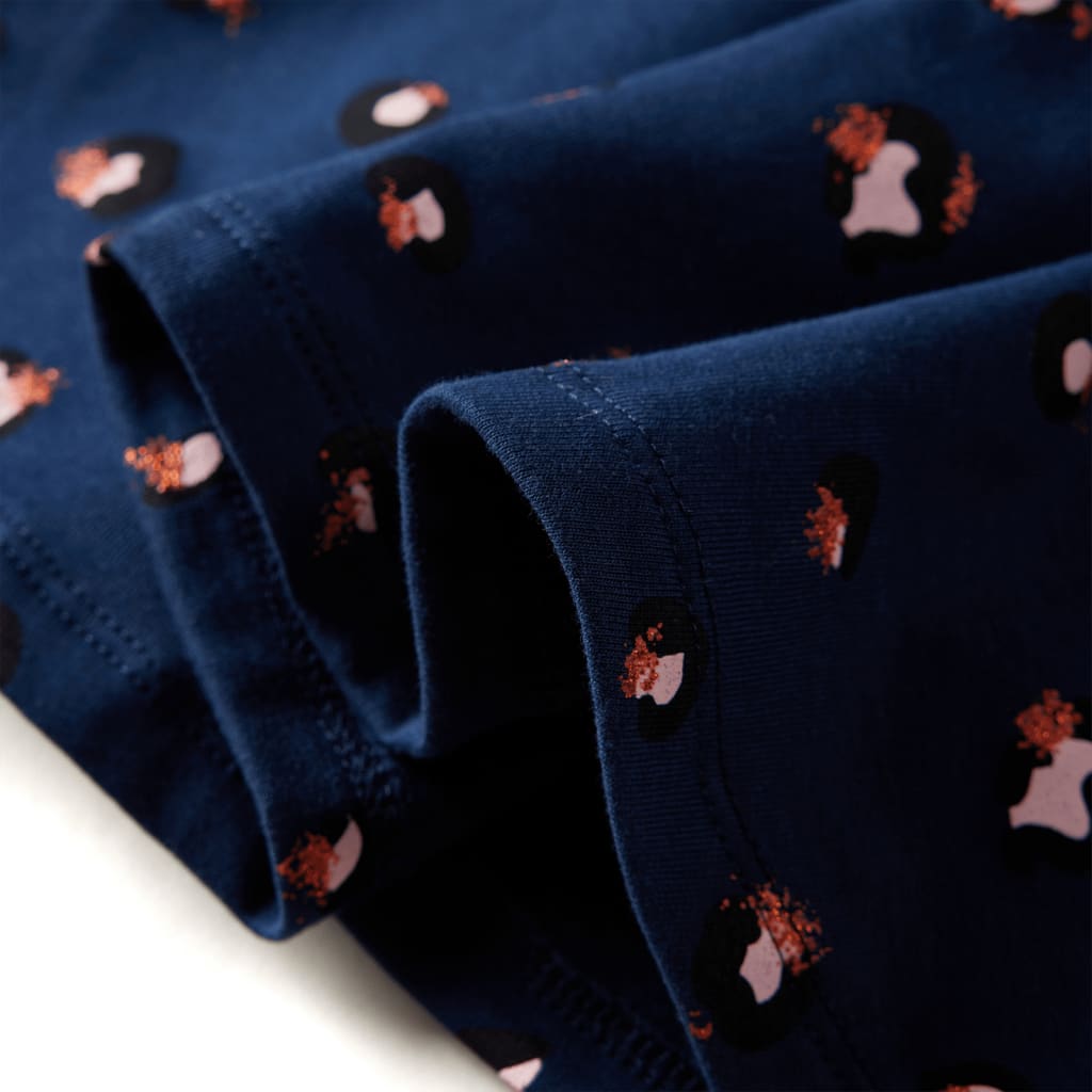 Robe enfant manches longues bleu marine 116