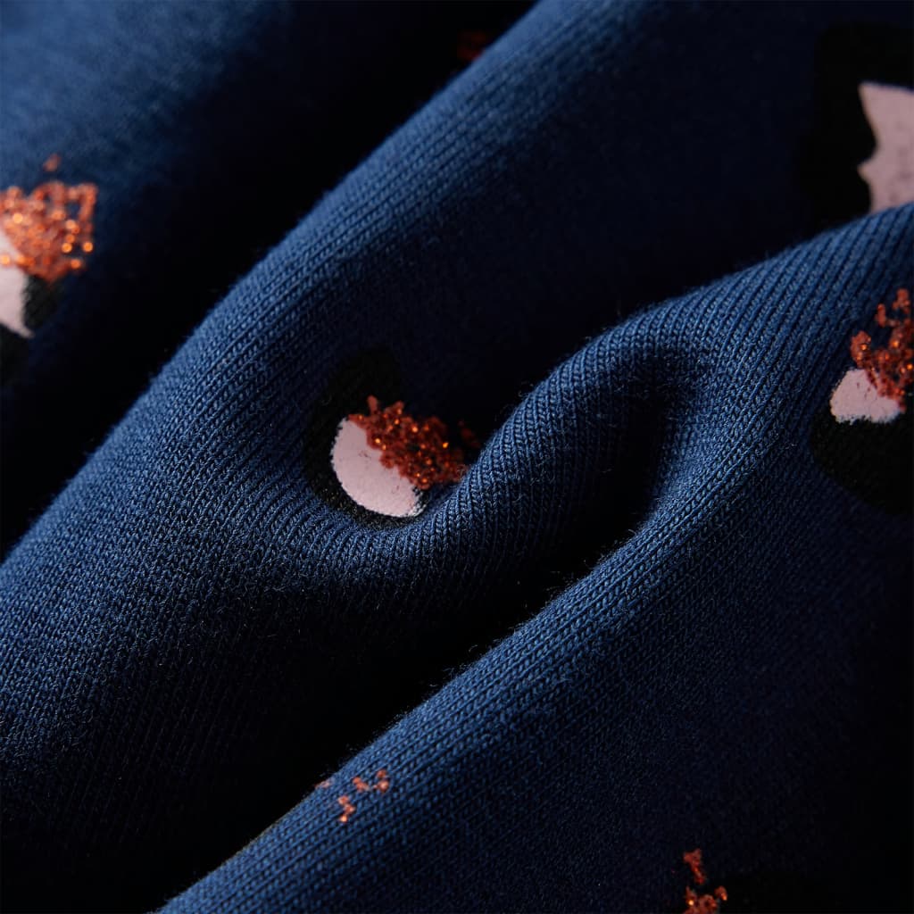 Robe enfant manches longues bleu marine 116