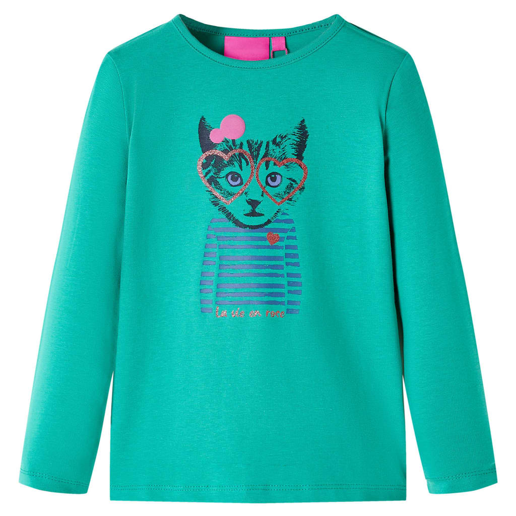 Kids' Long-Sleeved Shirt Light Green 116