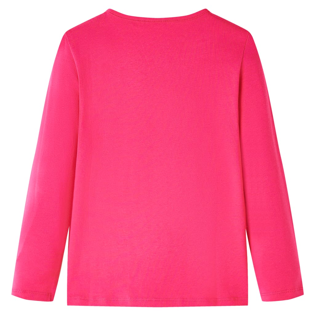 Kids' Long-Sleeve Shirt Hot Pink 104