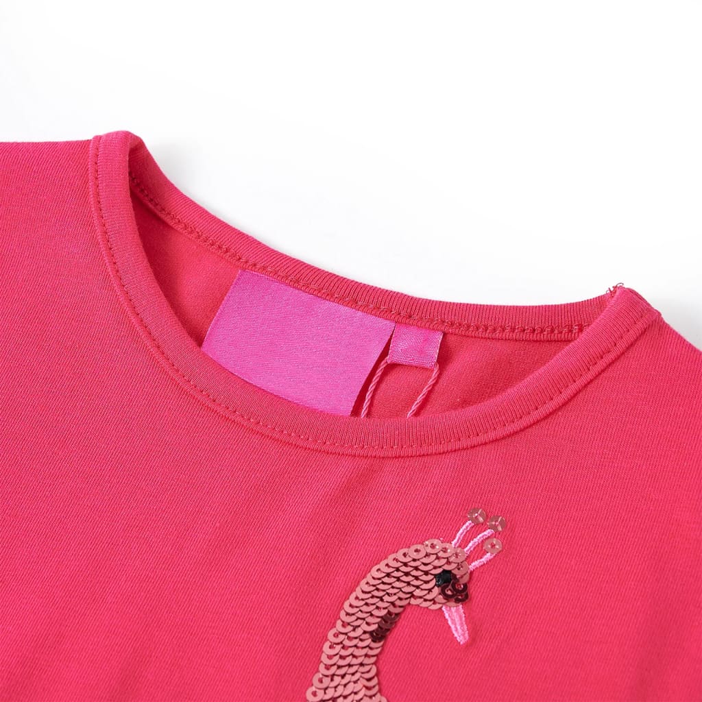 Kids' Long-Sleeve Shirt Hot Pink 104