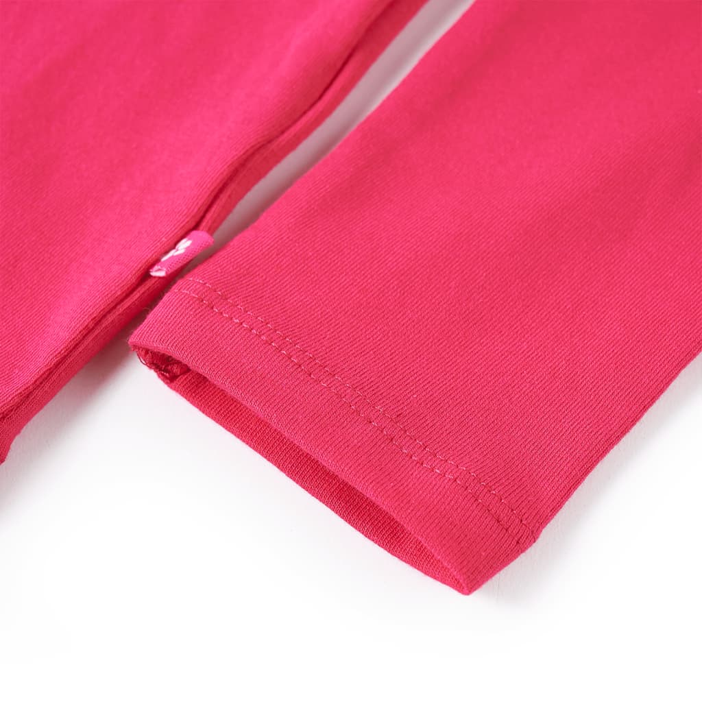 T-shirt à manches longues enfant rose vif 116