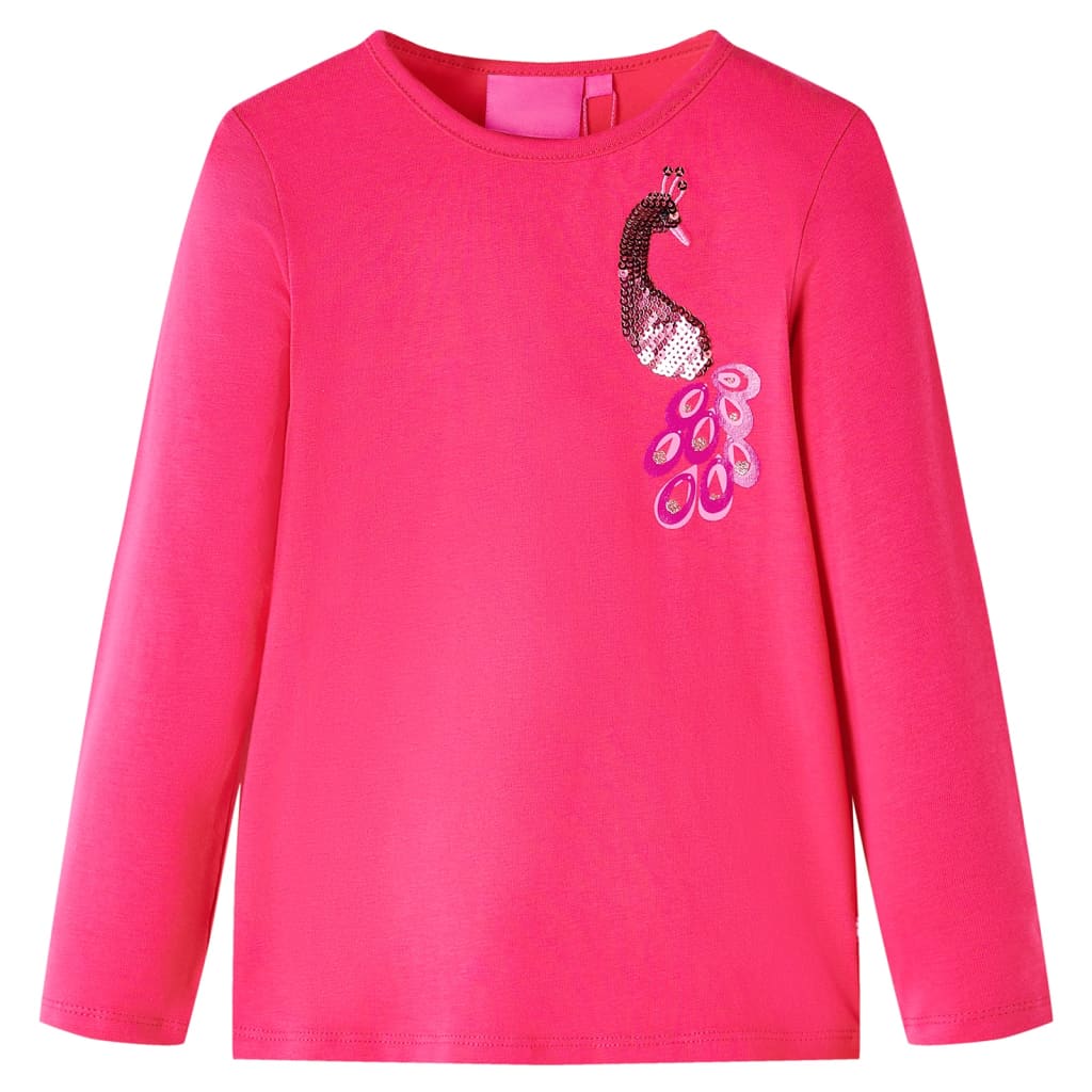 T-shirt manches longues enfant rose vif 128