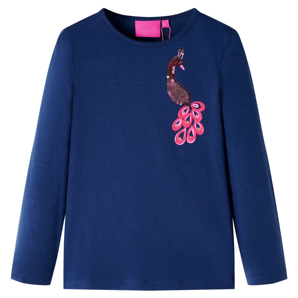 T-shirt manches longues enfant marine 104