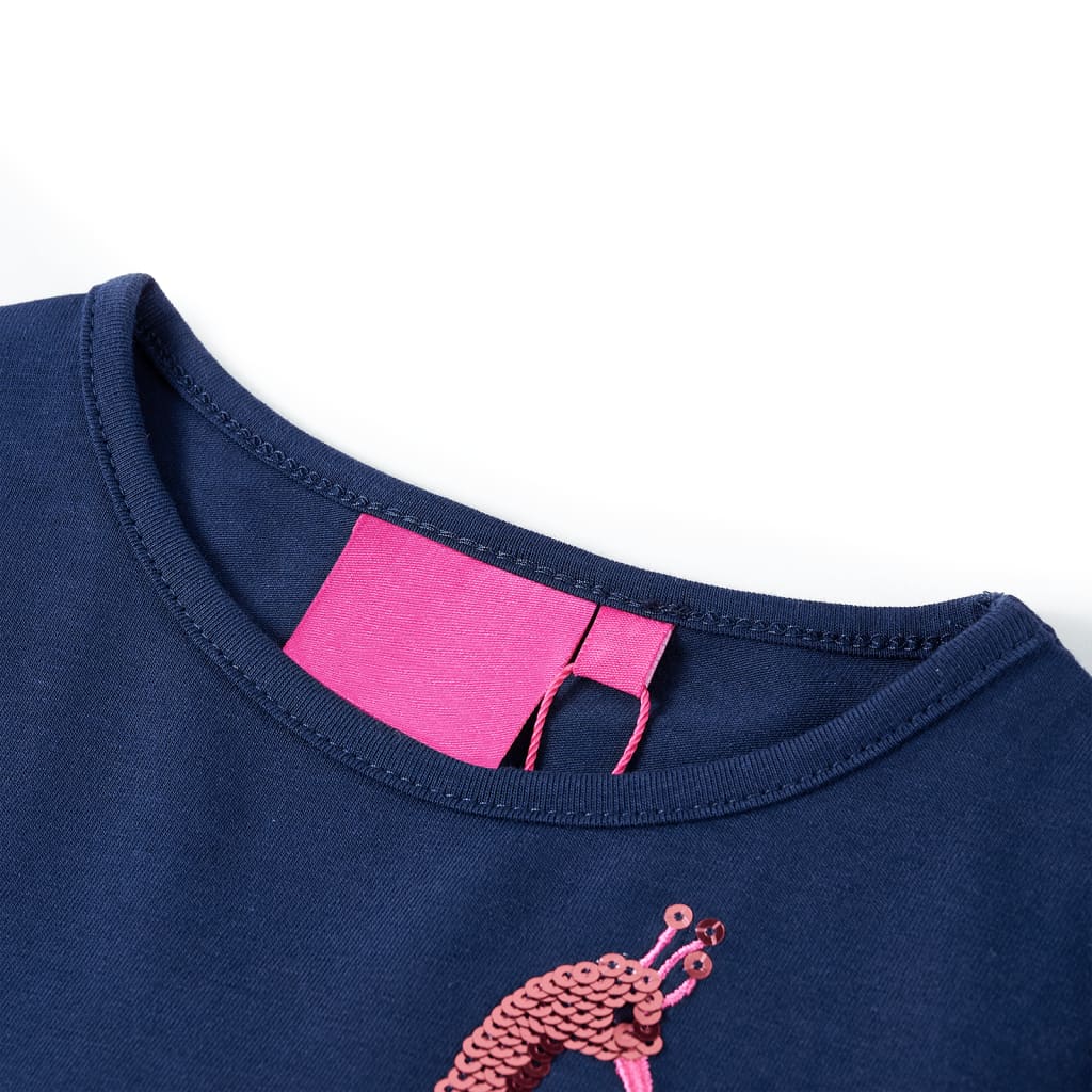 T-shirt manches longues enfant bleu marine 116