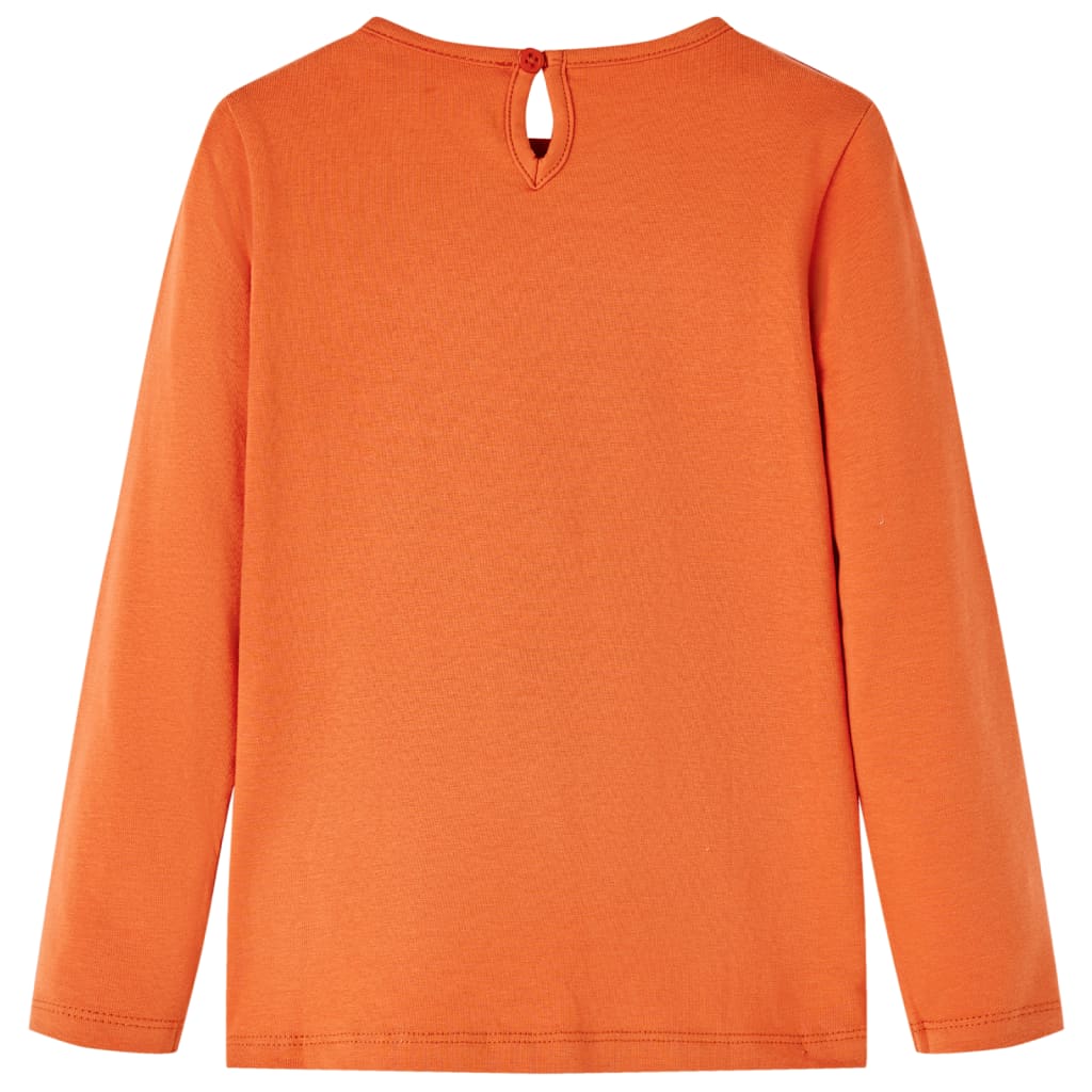 T-shirt à manches longues enfant orange foncé 92