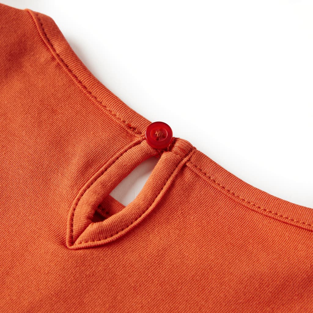 T-shirt à manches longues enfant orange foncé 92