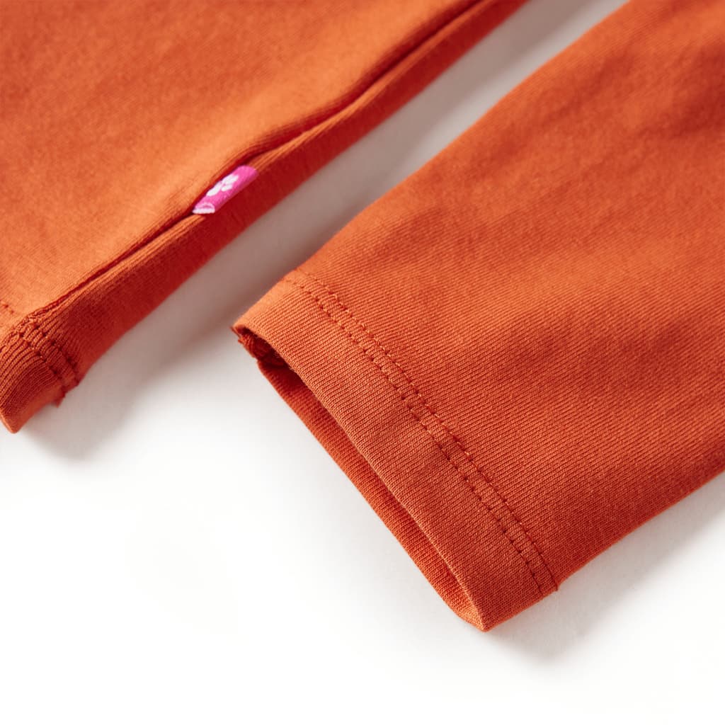 T-shirt à manches longues enfant orange foncé 116