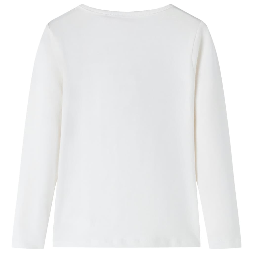Kinder-Langarmshirt Ecru 128