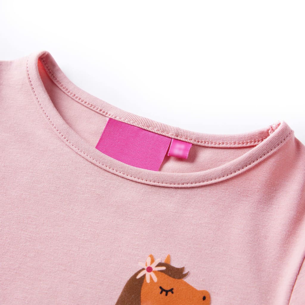 Girls' Long-Sleeved T-Shirt Light Pink 104