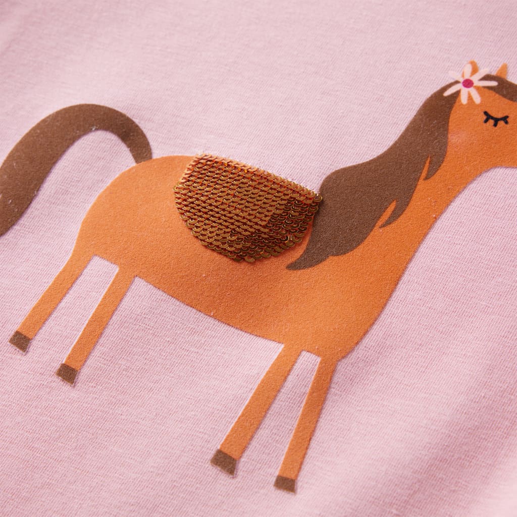 Girls' Long-Sleeved T-Shirt Light Pink 104