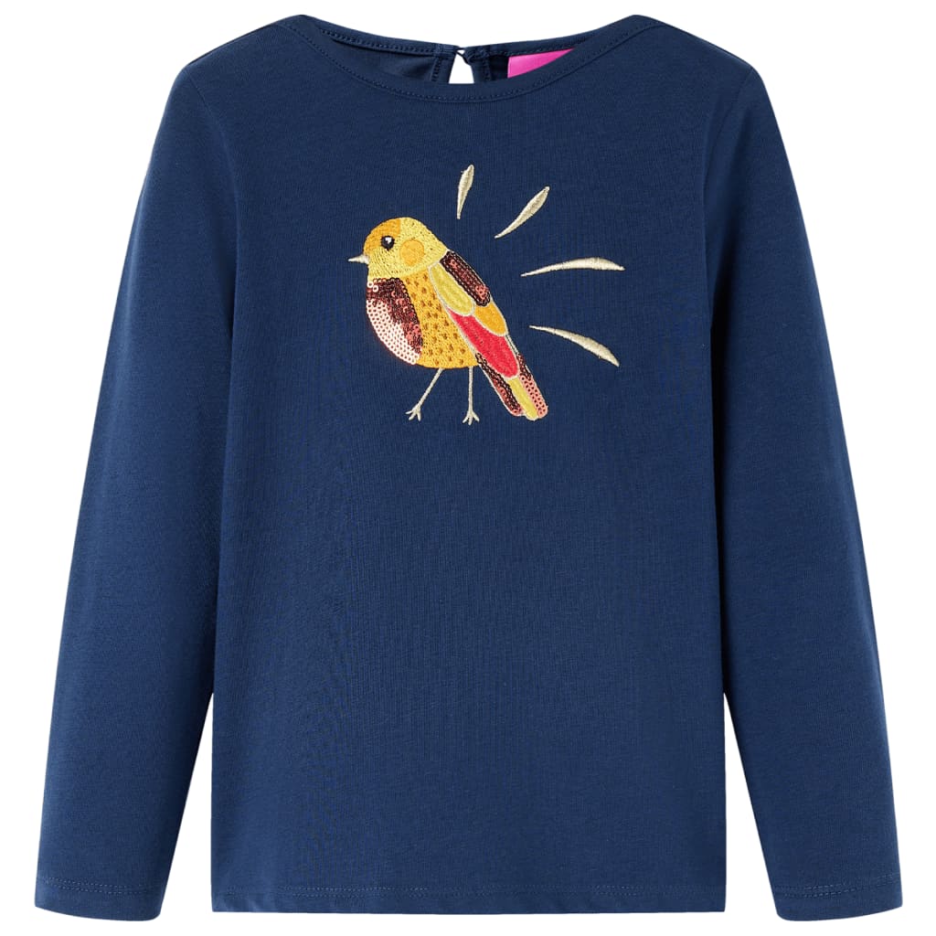 Kids' Long-Sleeve Shirt Navy 140