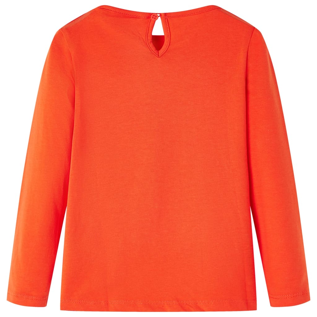 T-shirt à manches longues enfant orange foncé 92