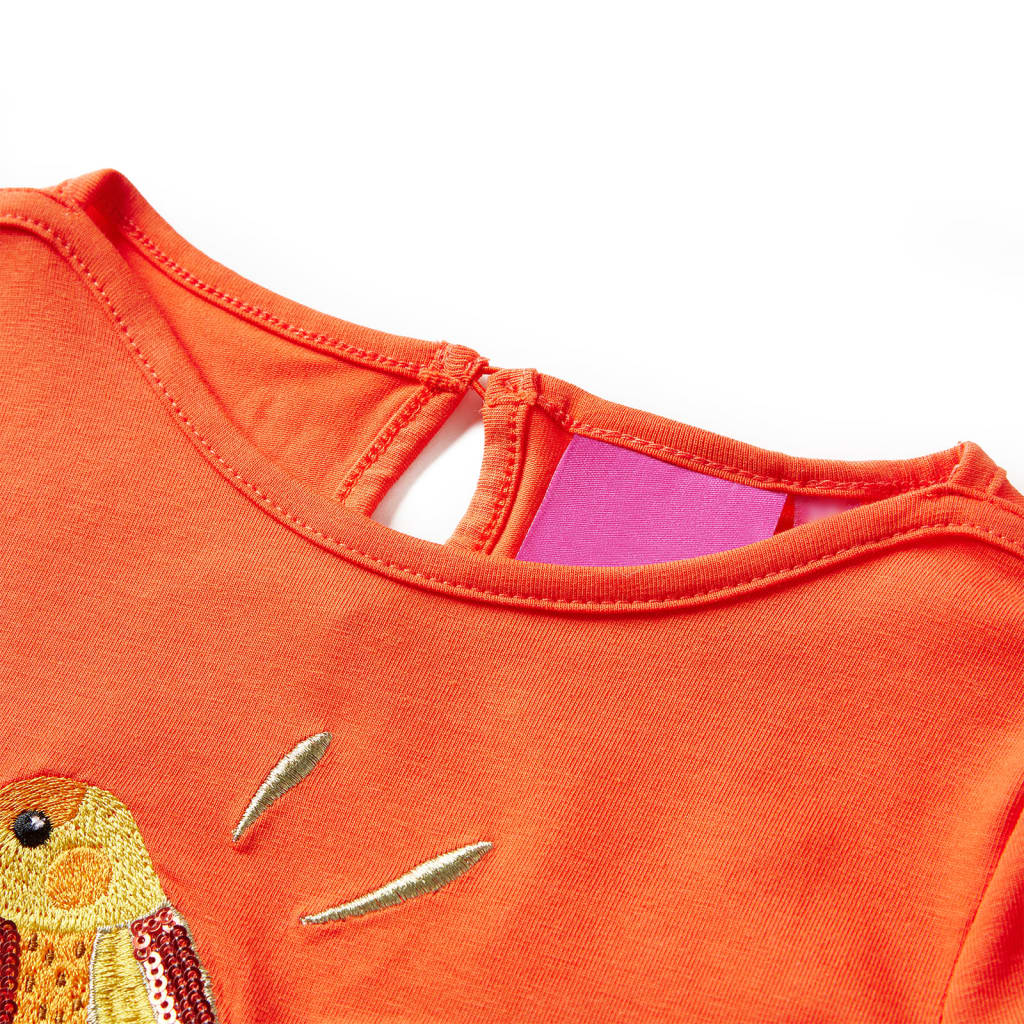 Kinder-Langarmshirt Dunkelorange 104