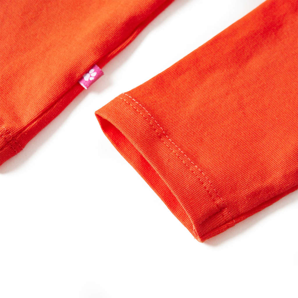 T-shirt à manches longues enfant orange foncé 116