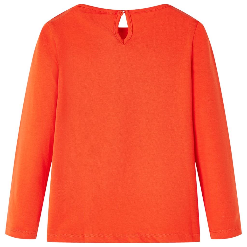 T-shirt manches longues enfant orange foncé 128