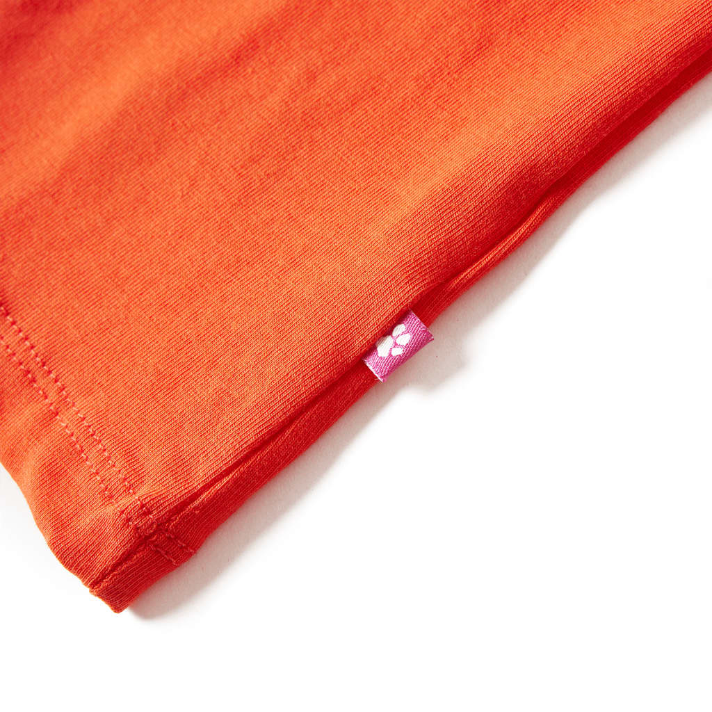 T-shirt manches longues enfant orange foncé 128