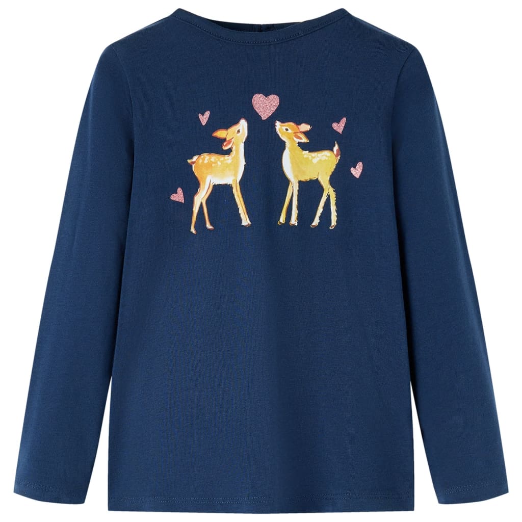 Kids' Long-Sleeved Shirt Navy Blue 92