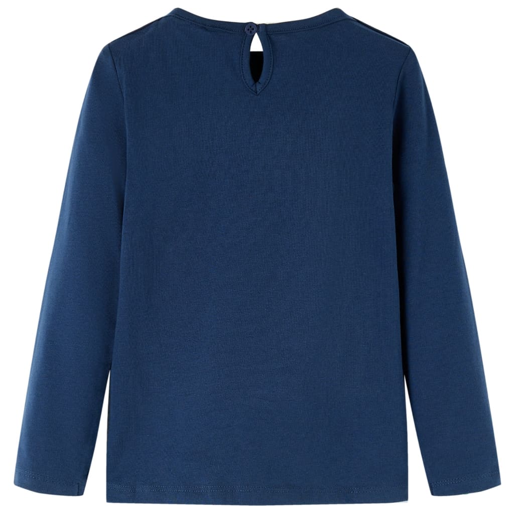 Kids' Long-Sleeved Shirt Navy Blue 92
